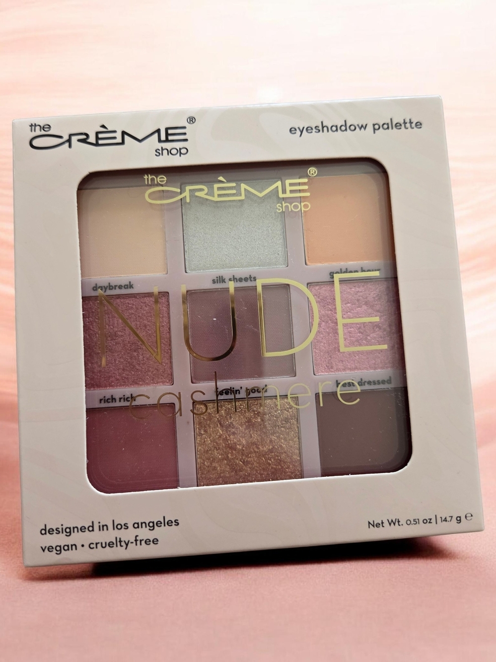 The Crème Shop Nude Cashmere Eyeshadow Palette - Pink & Neutral Shades